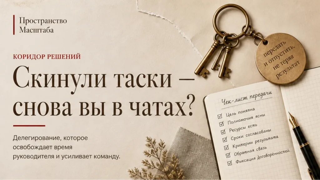 Делегирование без иллюзий: почему передача задач ещё не освобождает руководителя