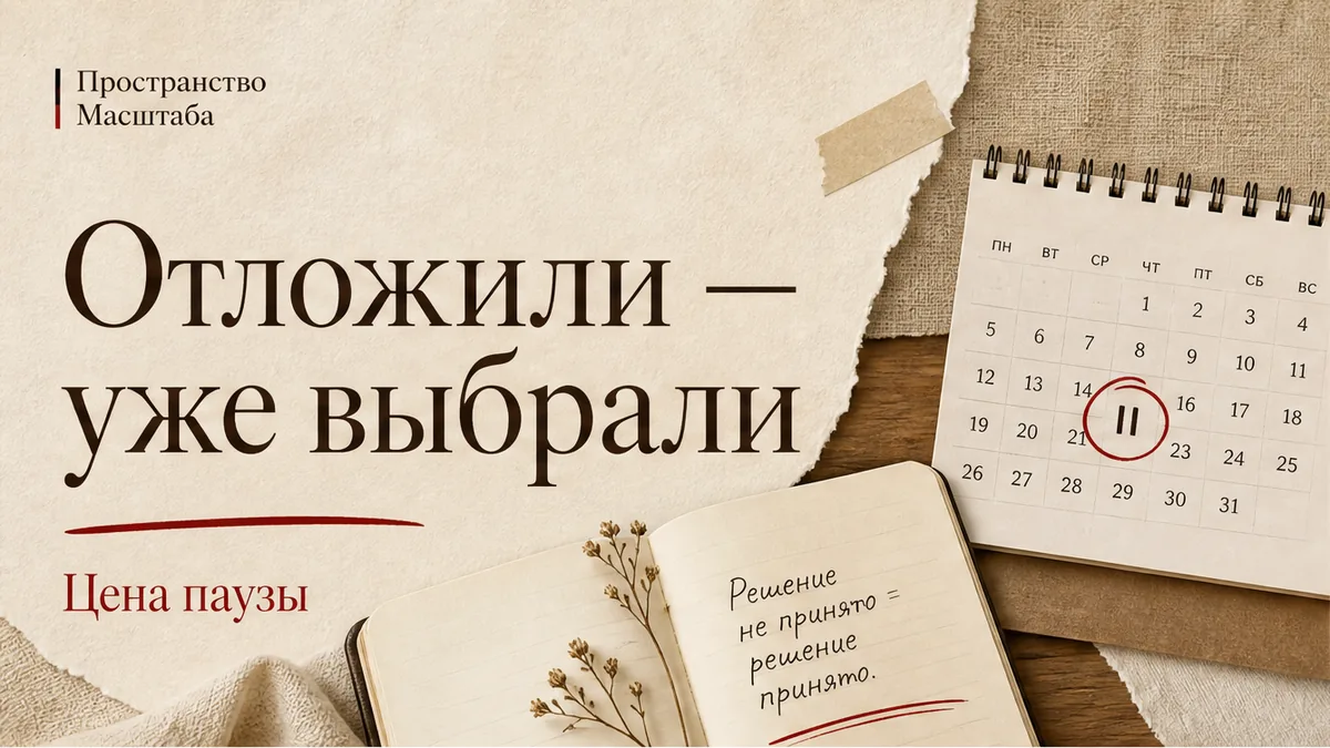 Когда руководитель откладывает решение – и почему это уже решение