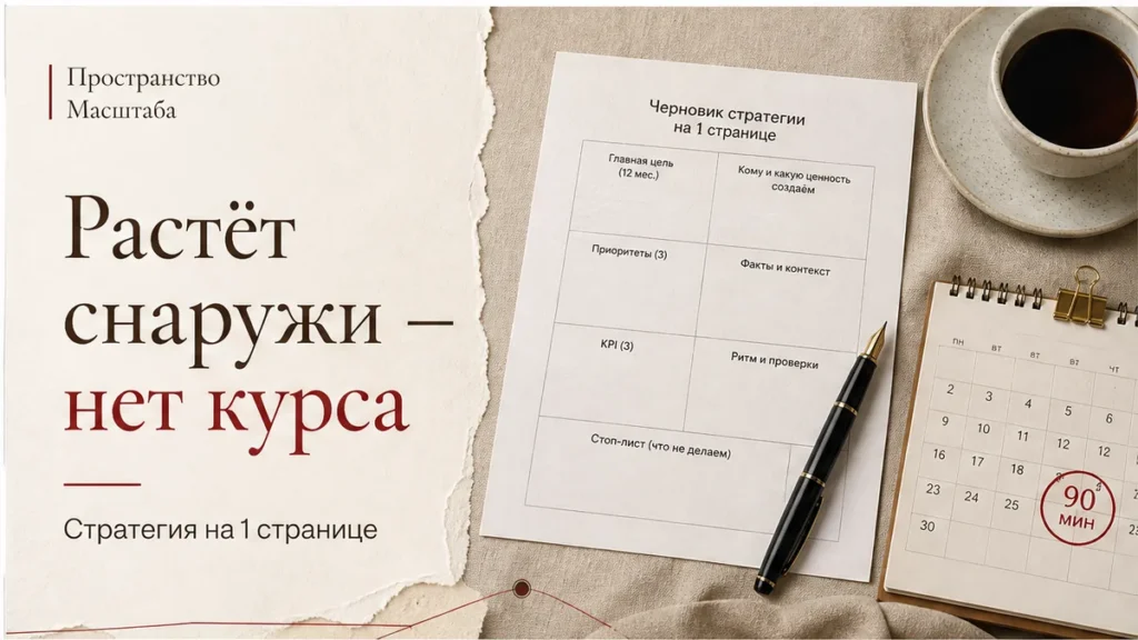 Если стратегия держится на усилии собственника, это ещё не стратегия